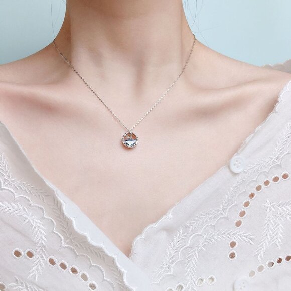 💞Unique Ocean 925 Silver Plated Mermaid Tears Necklace for Women, EVGG10… - Picture 7 of 7